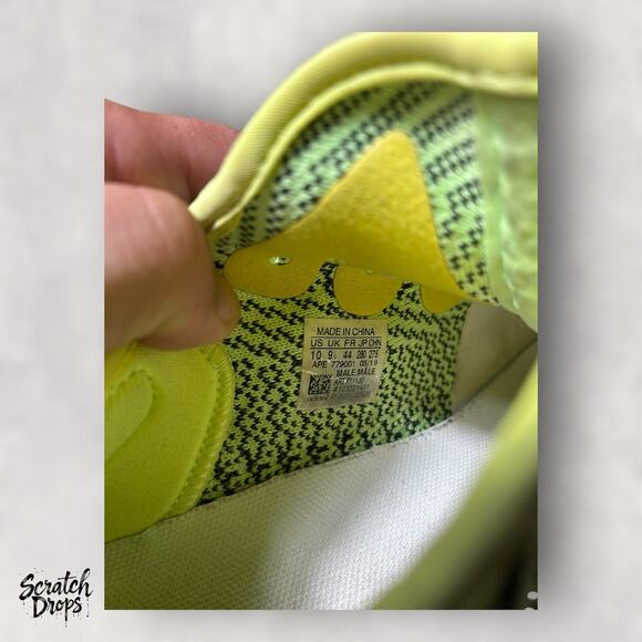 Yeezy Boost 350 V2 Men Shoes 10 Neon Green Comfortable Stylish Sneakers Yeezreel - Picture 7 of 8